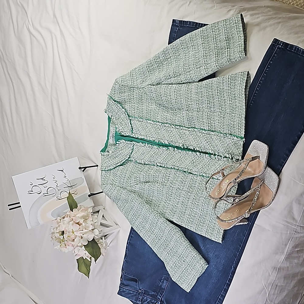 Kasper Mint Green Tweed Jacket Blazer